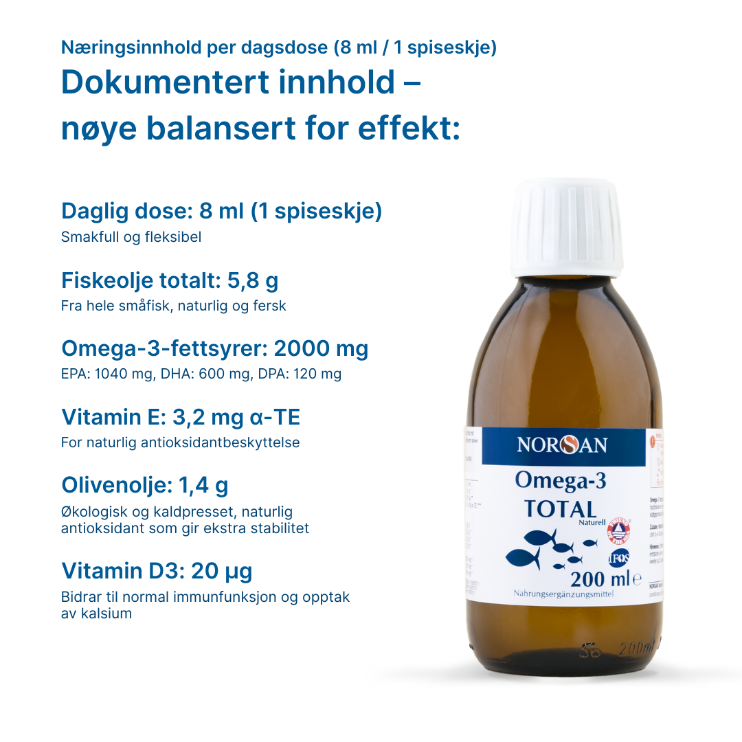 Omega-3 TOTAL Olje Naturell med fast leveranse