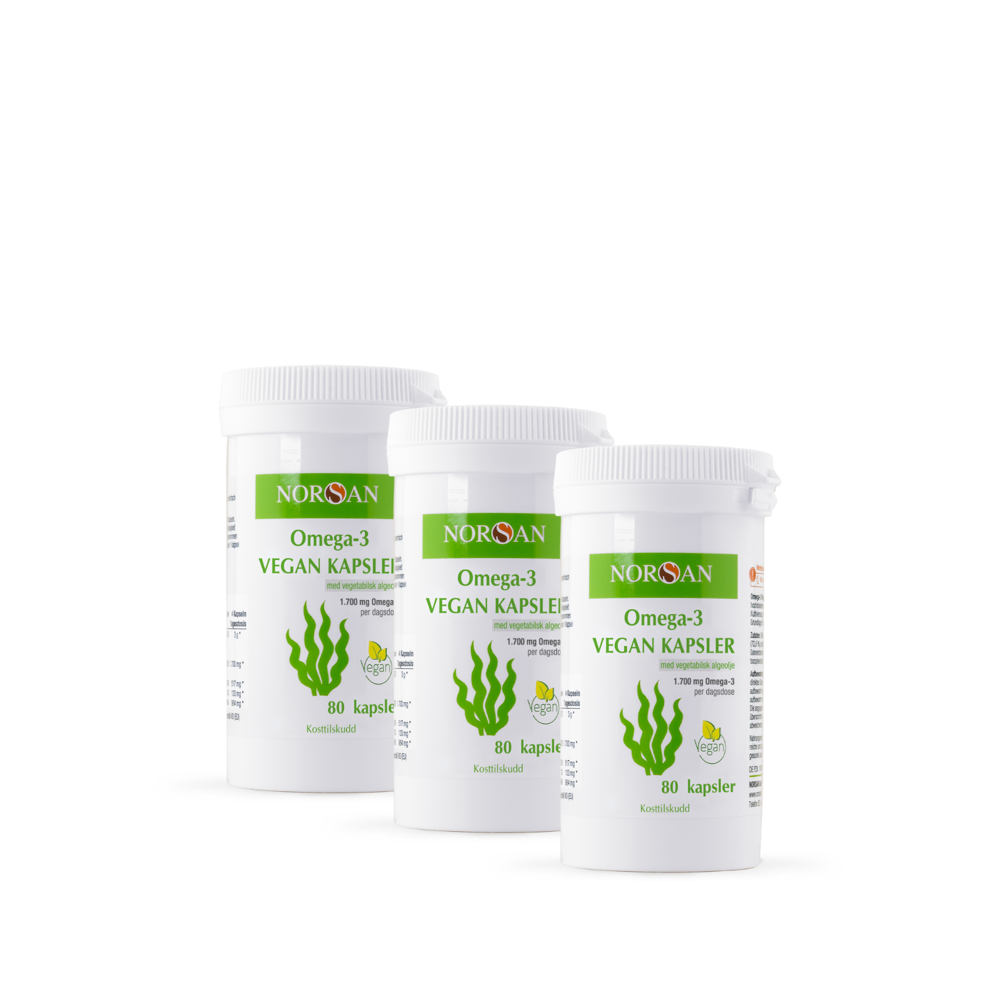 Omega-3 VEGAN Kapsler trepakning