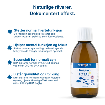 Omega-3 TOTAL Olje med fast leveranse