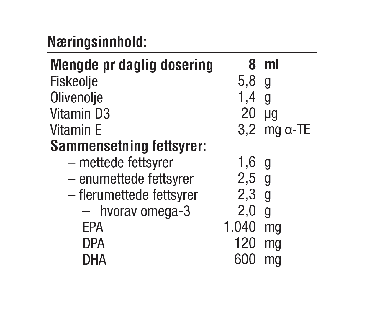 Omega-3 TOTAL Olje Naturell med fast leveranse